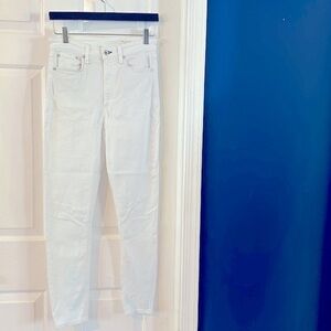 Womens Rag & Bone White Denim Skinny Jeans Size 27